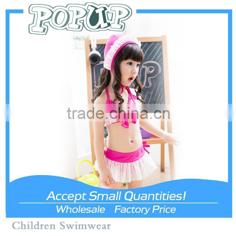 Pink Ruffle Printed swimwear for kids