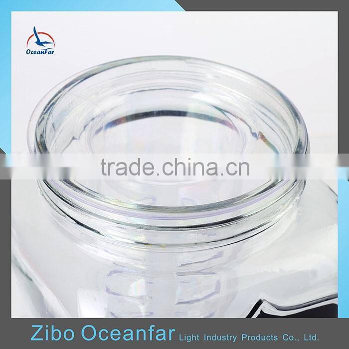 Eco-friendly Glass Wine Dispenser Clear Glass Beverage Dispenser Jar Square Juice Jars With Tap
