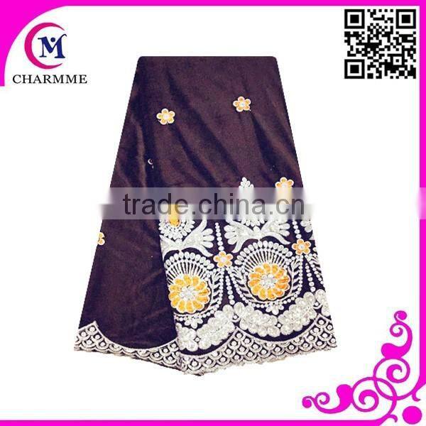 China factory wholesale price red velvet wedding dresses making african velvet lace fabric super soft velvet