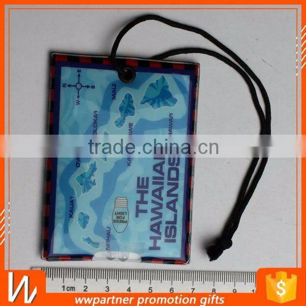 Custom Shaped Luggage Tag with Led Light