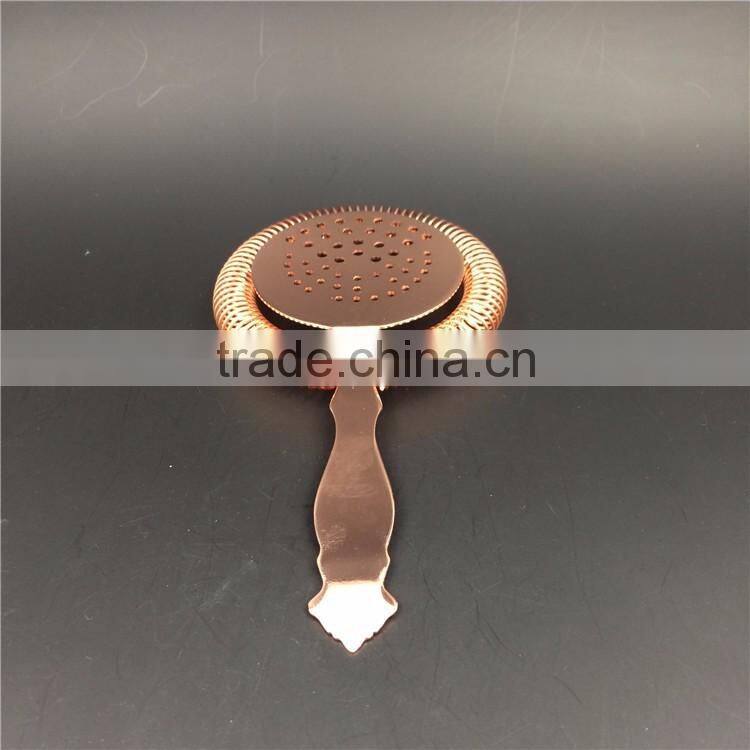 2016 new style smooth handle cocktail strainer,ice strainer,stainless steel ice strainer