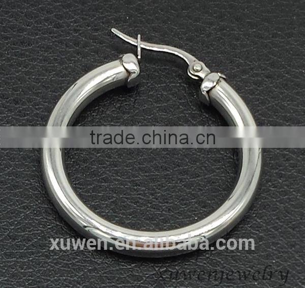 high polish custom stainless steel magnetic earrings for girls