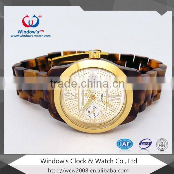2016 fashion vintage plastic ladies fancy wrist watch