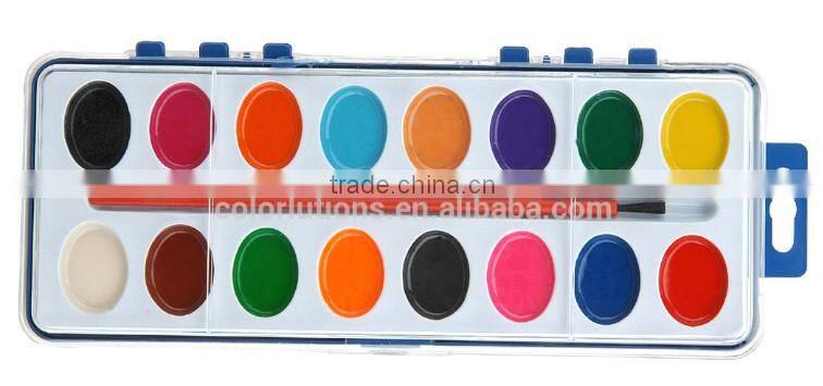 Wholesales Damp-Dry Water Color Paint Set with PP Box Packing, Professional Manufacturer