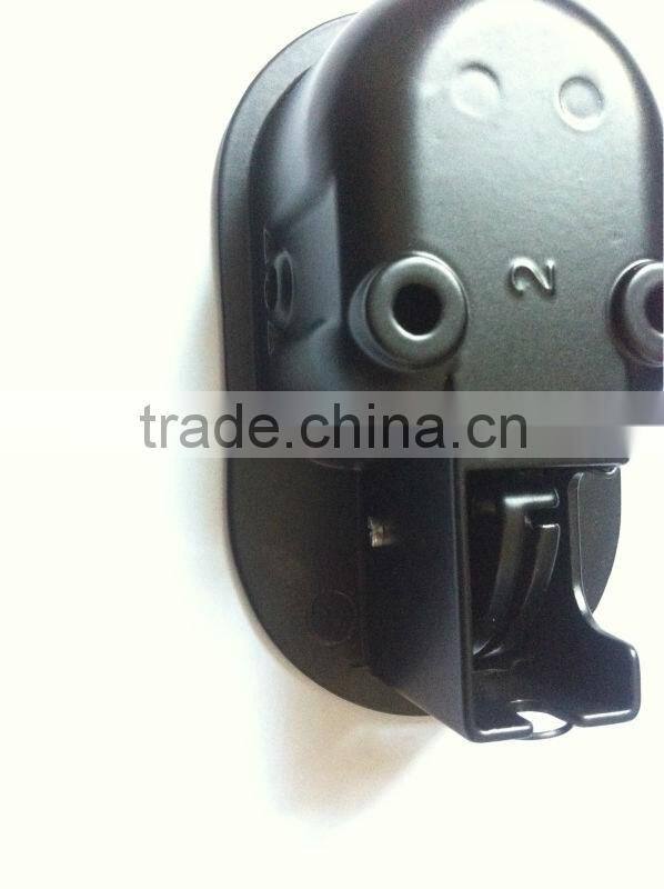 Car door flapper style recliner release handle long