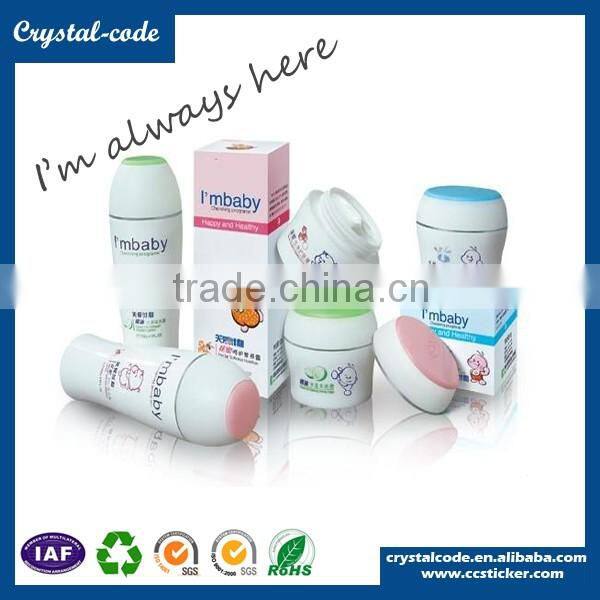 Plastic shampoo bottle label roll,packaging cosmetic label