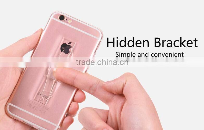 soft and super thin airbag phone case for iphone 6 ,TPU skidproof/shockproof phone case with hidden holder/AIRBAG PROTECTION
