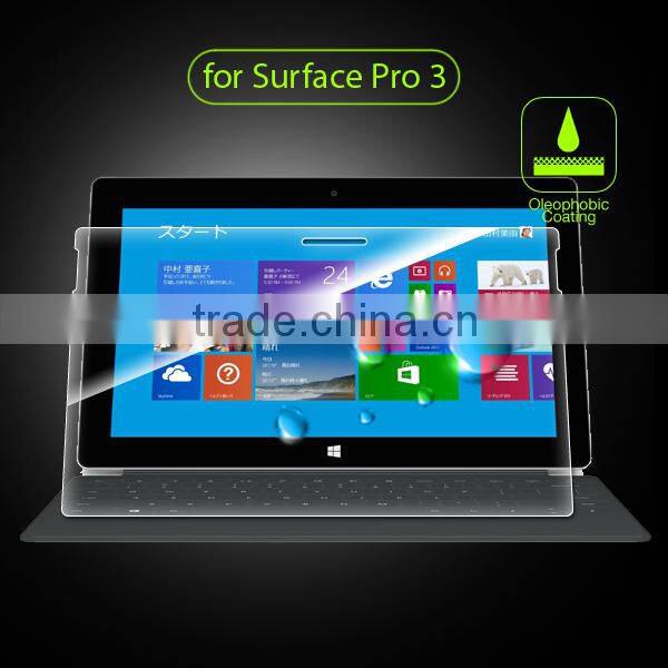 0.3mm HD tempered glass screen protector for surface pro3, best selling tablet PC accessories