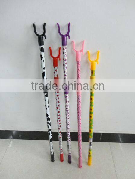 Hot Sale PVC Cover Cloth Hanger Fork Telescopic Iron Metal Pipe Plastic Fork
