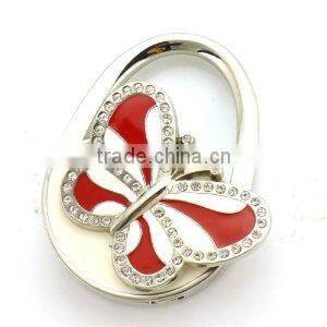 High quality folding metal bag hanger with diamond