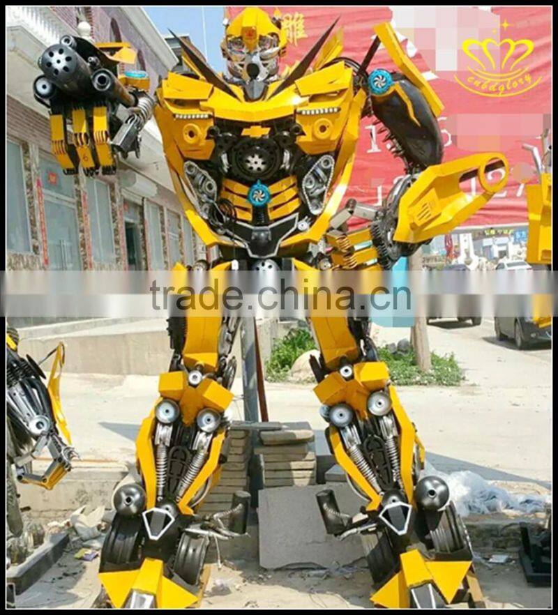 Transformers Optimus Prime Bumblebee robot movie characters FRP sculpture