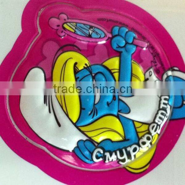 kids cartoon promotional sticker printing 3D embossing sticker