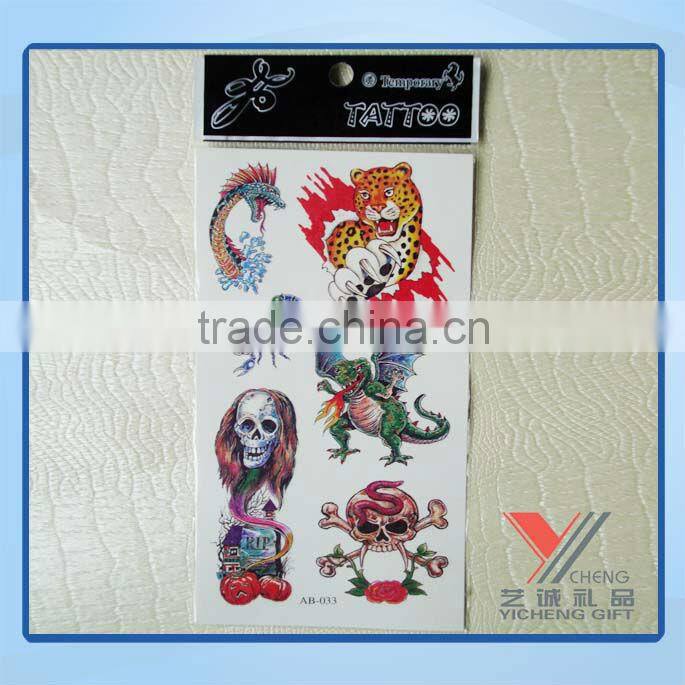 2014 cheap fashion cartoon tattoo sticker wholesale hot sale for kids children