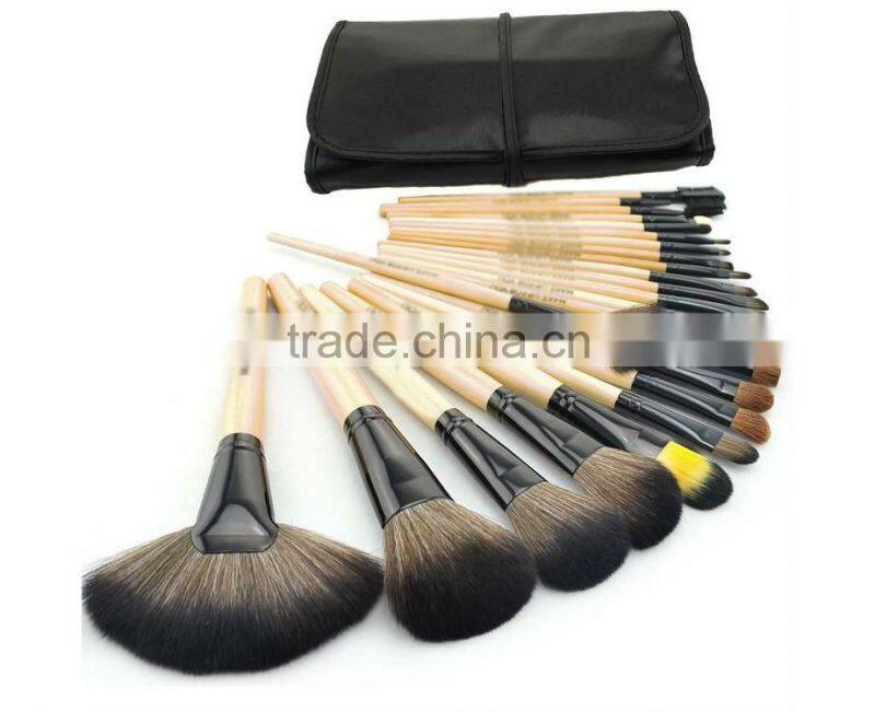 Professional 24pcs Makeup Brushes Set Cosmetic Tools Make-up Toiletry Kit Wood Brand Make Up Brush Set with Case