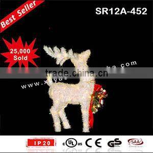 Lighted christmas reindeer for yard decoration