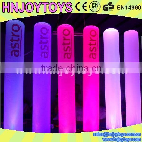 Advertising LED inflatable column with logo,decorative lighting columns