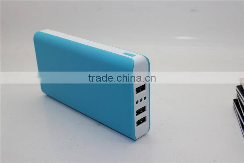 New type portable 20000mah high capacity power bank with 4 USB