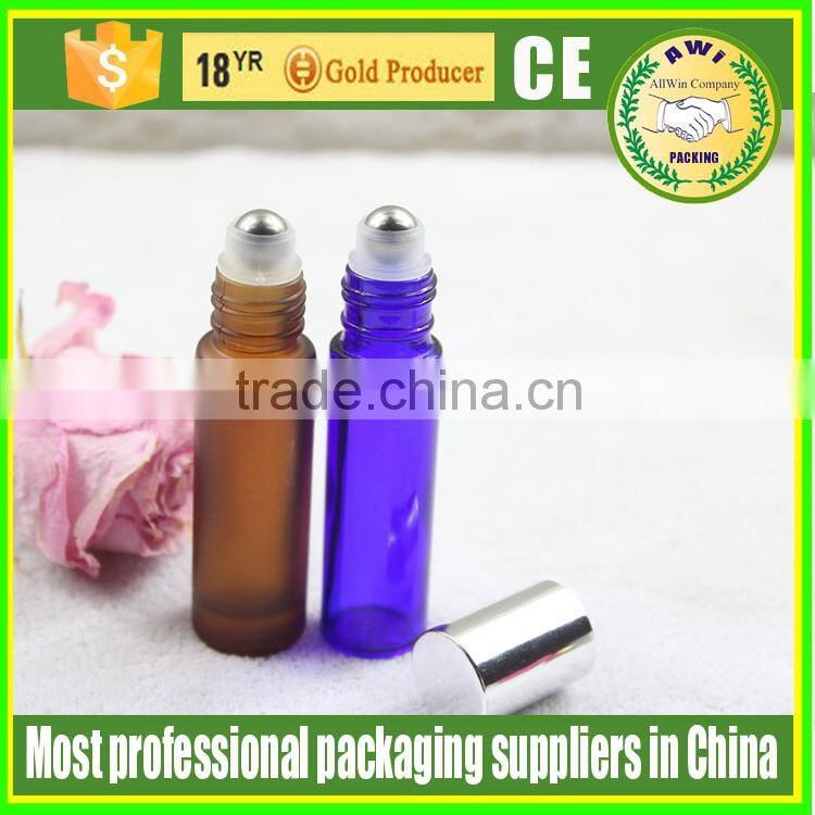 black essential oil roller bottles with glass ball