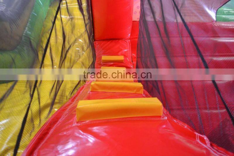 Popular amusing special fire car combo inflatable bouncer combo for kids paly