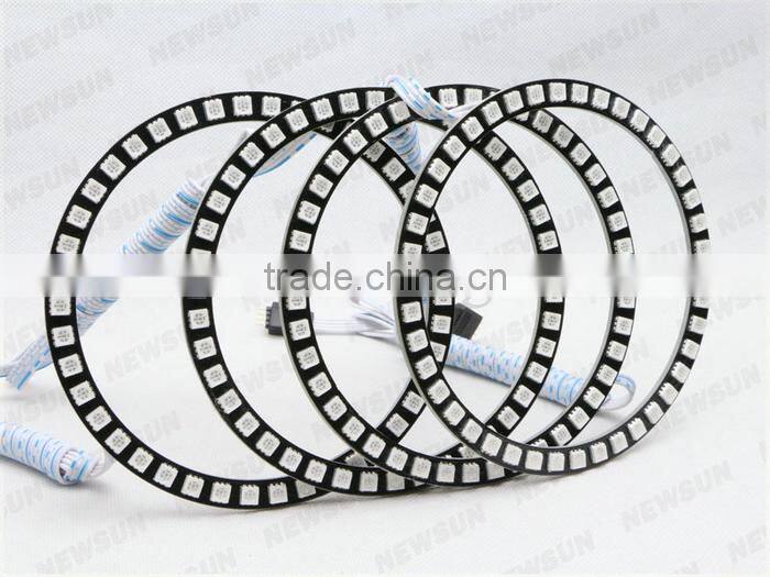 China supplier RGB led light 9-16V DC 5050SMD 4rings* 80mm led angel eyes for car rgb led ring light