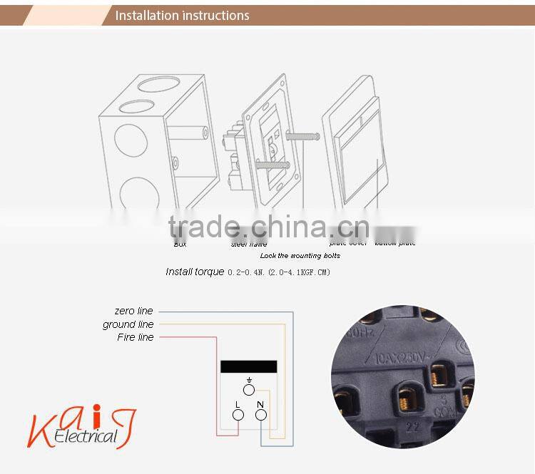 wall mount electrical switch and socket box