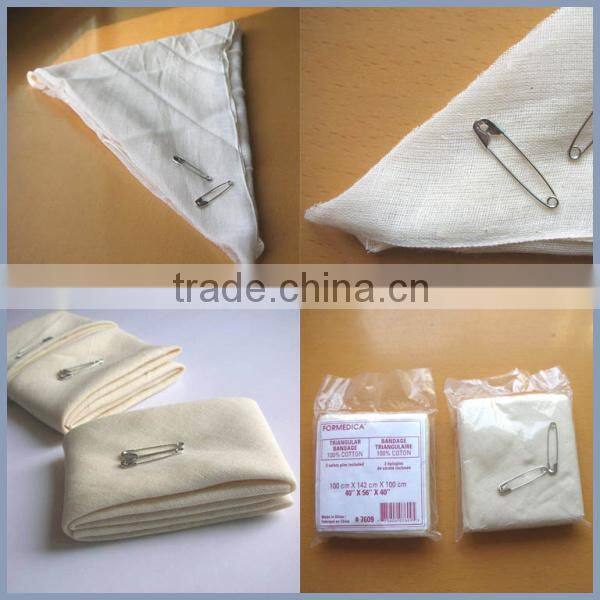 100% cotton bleached triangular bandages