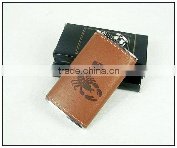 6oz portable engraved hip flask with logo