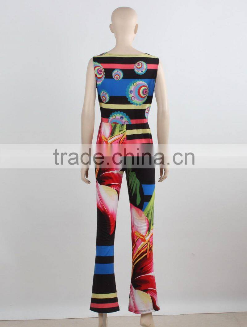 OEM custom women jumpsuit summer swimming wear sexy jumpsuit long manufacture