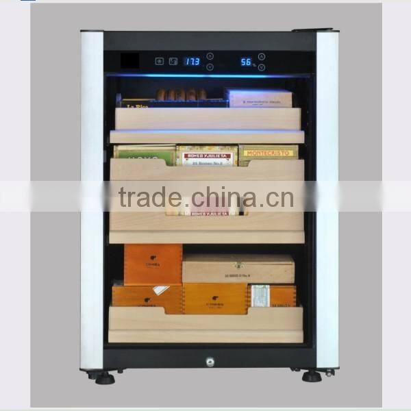 W-C7 Innovative Compressor Cigar Cooler, Wooden Cigar Cooler with Remote Control, Cigar Cooler Cabinet