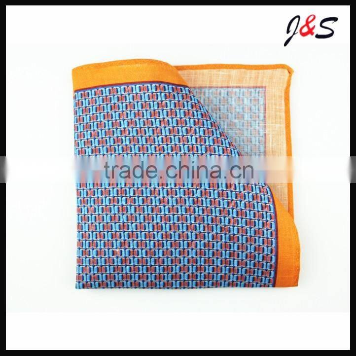 Wholesale mens printing linen pocket squares