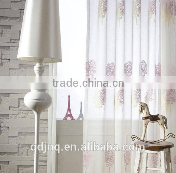 Wholesale China Elegent Patterned Modern Embroidered Sheer Voile Curtains
