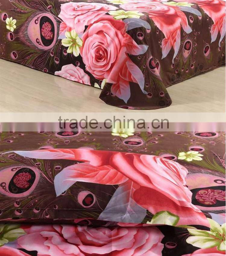 Nantong luxury baby bedding /bed sheet beautiful cotton print 3d or 5d bedding set christmas