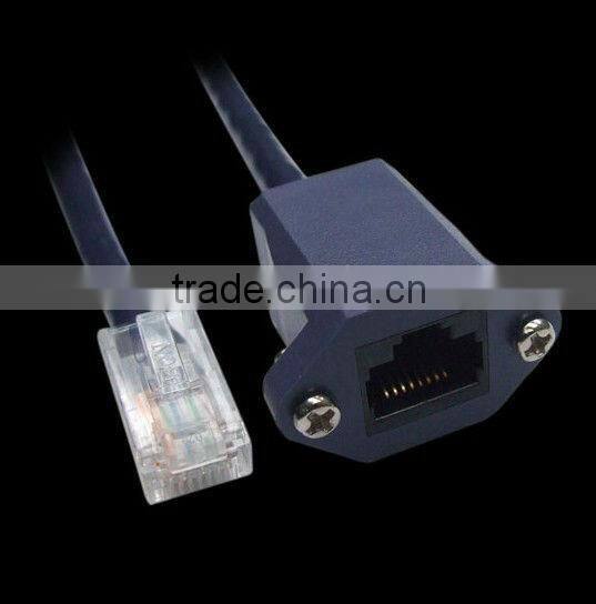 Panel mount RJ45 Male to Dual Double Female Cable Ethernet Lan Network Adapter Cable