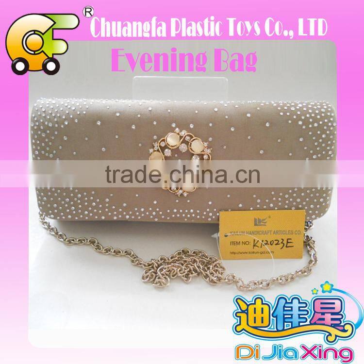 Beauty lady evening bags clutch bags with long shoulder chain
