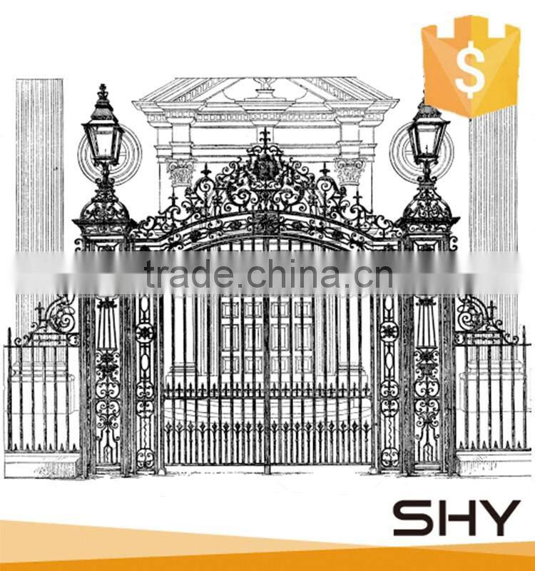 Metal wrought iron beautiful decoration door