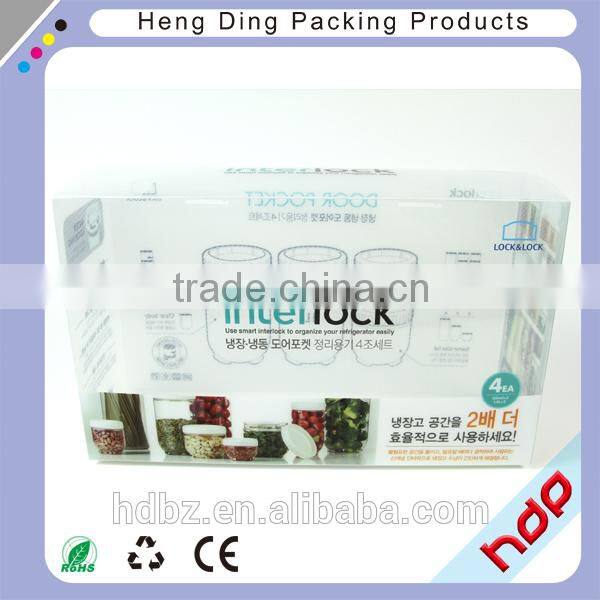 custom made clear plastic pvc box with soft crease for pencil