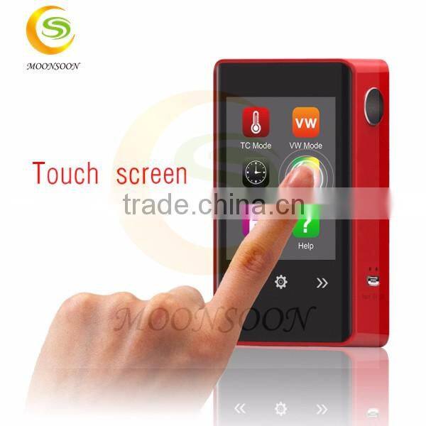 2016 the newets hells gate touch screen2*18650 external batteries 200w tc box mod vs halls gate 75w screen box mod