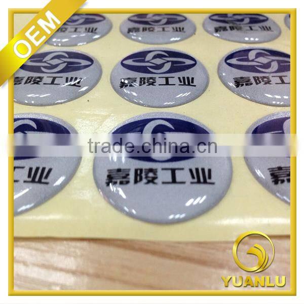 round shap epoxy raised 3d dimensional self adhesive sticker