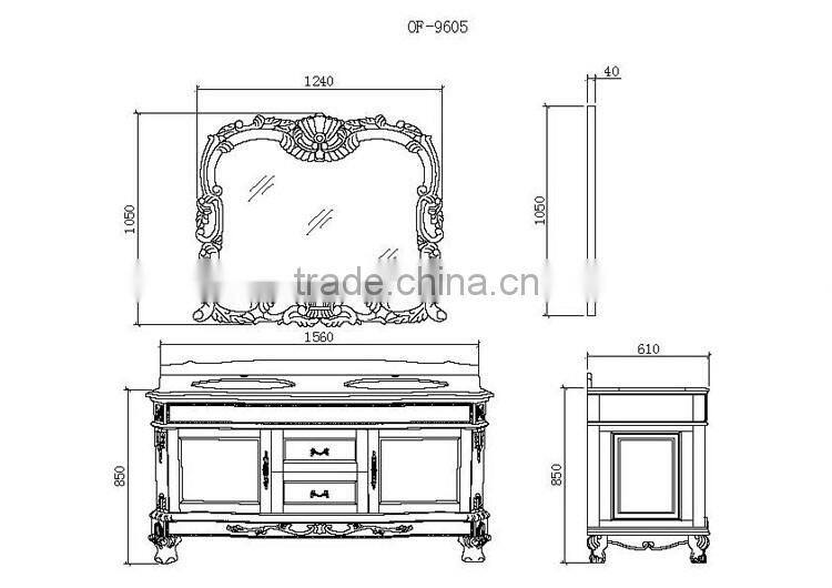 CRW custom bathroom combination vanity units unique white bathroom cabinet with sink design luxury double bath vanity with top