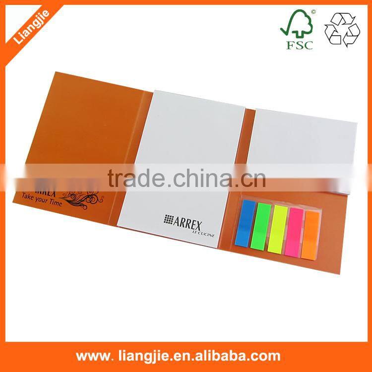 Memo pad with plastic holder, notepad with printing plastic holder