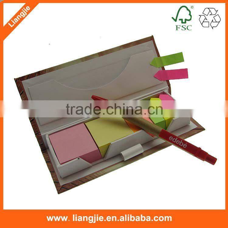 Sticky notes,memo pads with sticky strips index in cartoon paper holder
