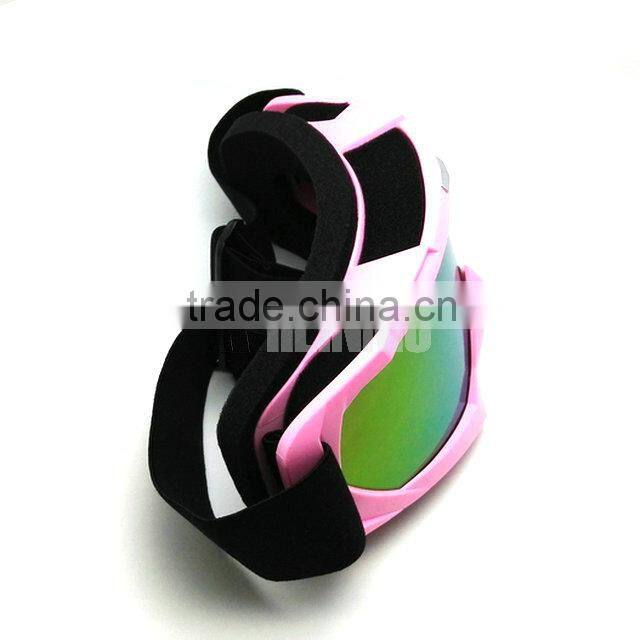 PINK Universal adult flexible motocross goggles