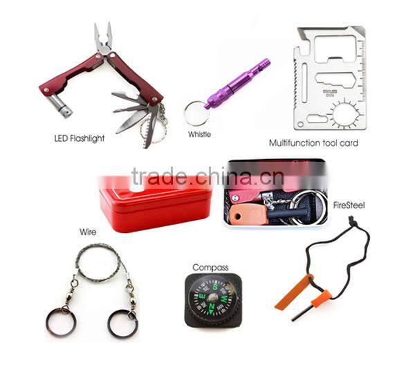 Outdoor Travel Portable SOS Emergency Equipment Survival Emergency Kits