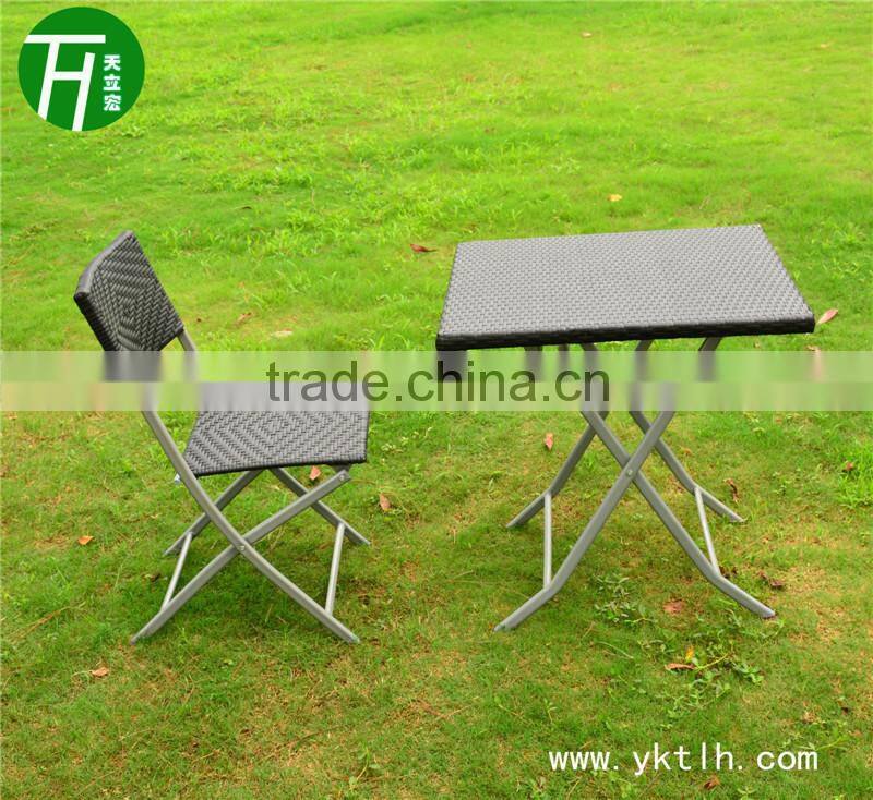 Outdoor Table Folding Rattan Cafe Table