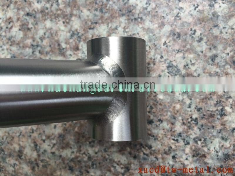 Titanium bike seat post customize kinds of size seat post with handing brush finished Made XACD bending Ti seat post