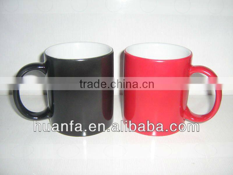 High quality 11oz DIY ceramic coffee mugs/sublimation coffee mug color changing