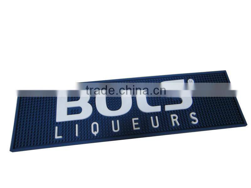 Hot sales branded non slip soft rubber bar mat