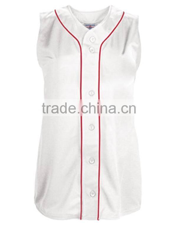 wholesale blank plain red cheap softball uniforms