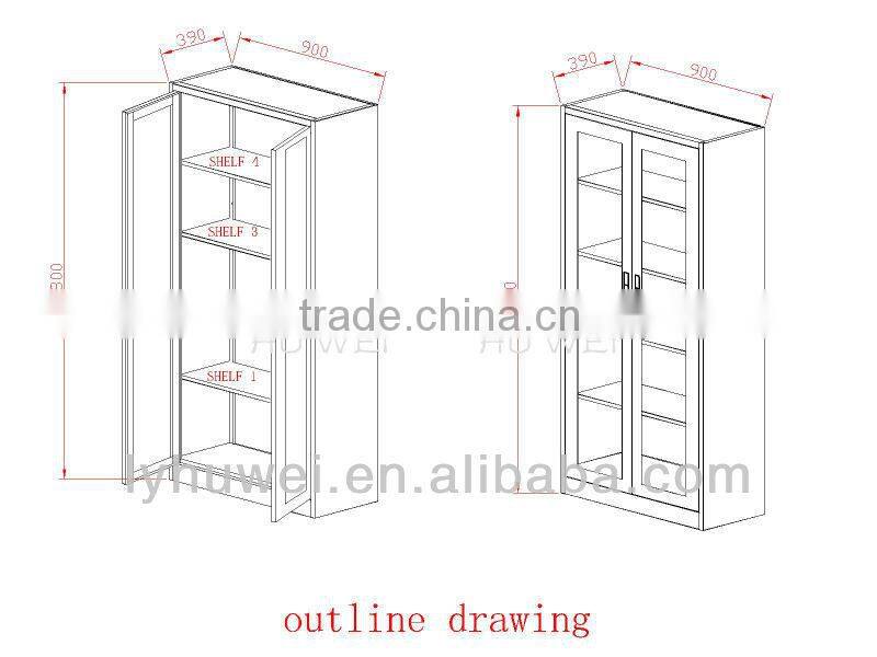 Two cabinet glass door hinges steel file cabinet