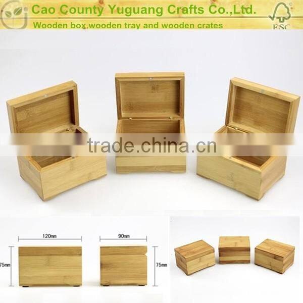 hot selling lovely christmas small bamboo packaging box